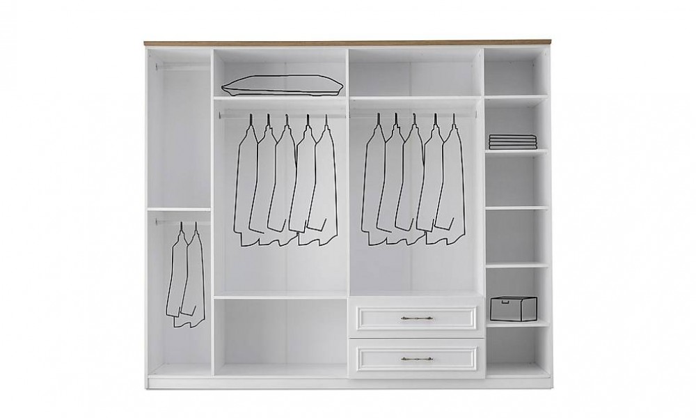 Trina 6 Kapılı Gardrop Kapaklı Gardırop