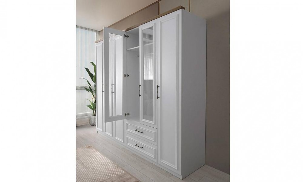 Trina 6 Kapılı Gardrop Kapaklı Gardırop