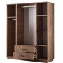 Craft Gardrop - 4 Kapılı - Ceviz Kapaklı Gardırop Craft Gardrop - 4 Kapılı - Ceviz Kapaklı Gardırop