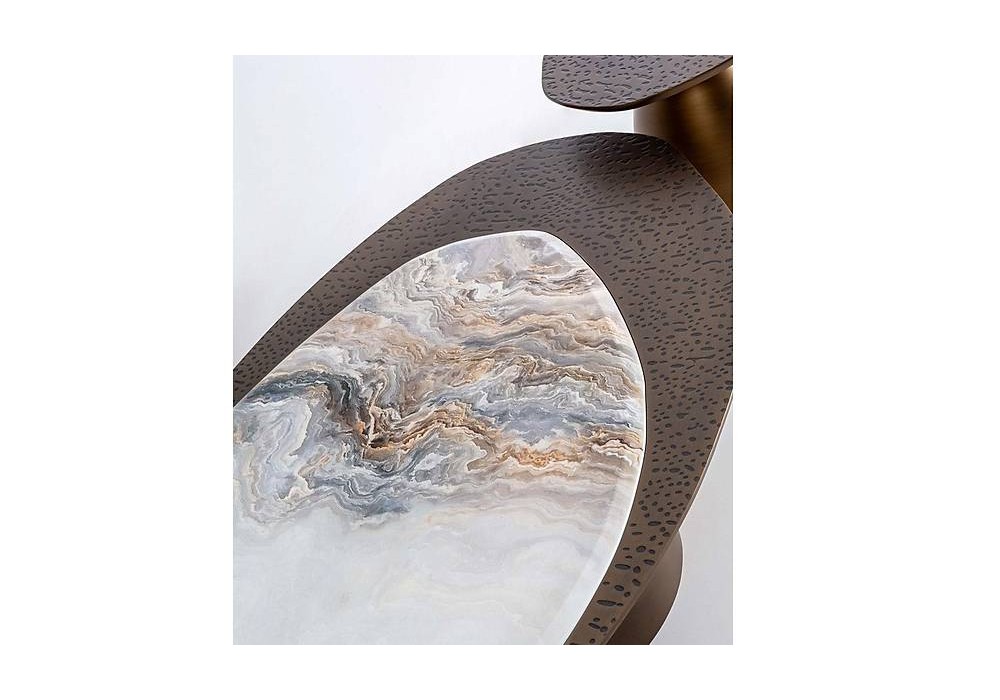Wave Orta Sehpa Seti - Brass