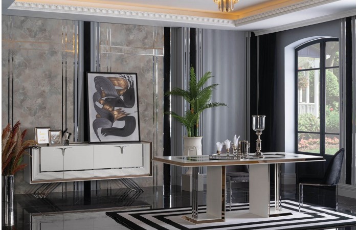Betsey Yemek Odası Takımı Ekru