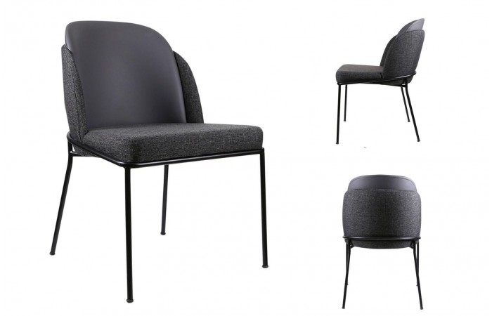 Minotti Sandalye Siyah Metal S-01