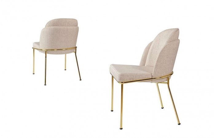 Minotti Sandalye Gold Metal S-01