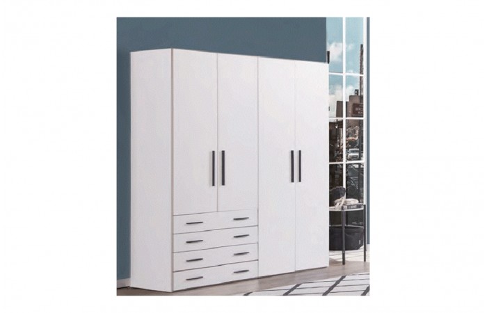 Stewen 4 Kapaklı Dolap Ahşap Kapak S-406