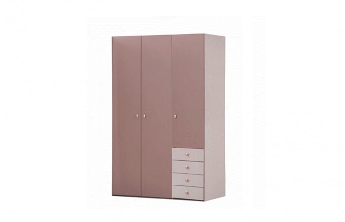 Bello 3 Kapaklı Ahşap Dolap S-306
