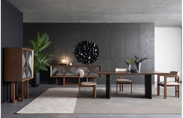 Lancelot Walnut Yemek Odası Takımı