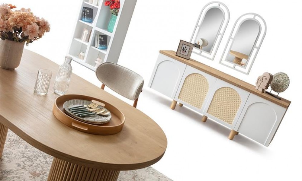 Latrell Retro Yemek Odası Takımı Yemek Odası Latrell Retro Yemek Odası Takımı Yemek Odası