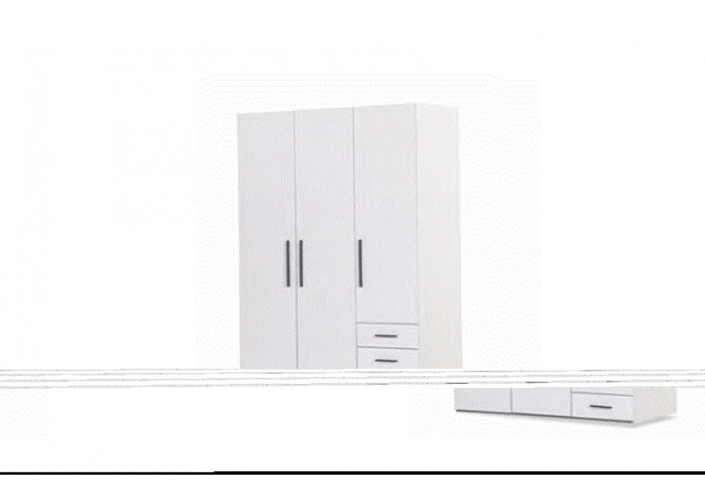 Stewen 3 Kapılı Ahşap Dolap S-306