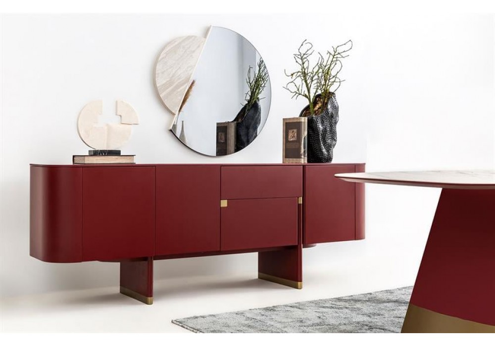 Riley Konsol Porselen Bordo