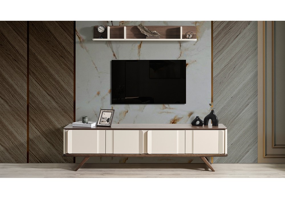Oslo Ahşap Ayaklı Modern Tv Ünitesi