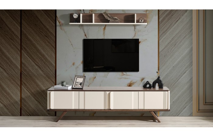 Oslo Ahşap Ayaklı Modern Tv Ünitesi