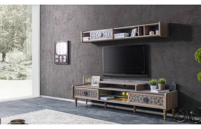 Hünkar Ahşap Ayaklı TV Ünitesi