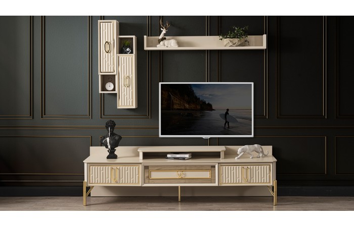 Bahar Gold Metal Ayaklı Tv Ünitesi
