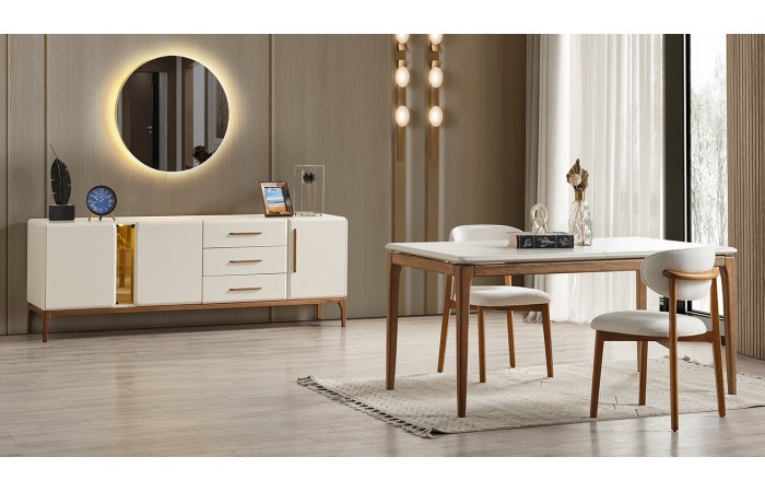Prada Aytaşı Modern Yemek Odası Takımı