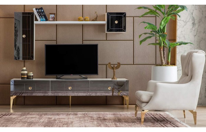 Lexus Gold Metal Ayaklı Tv Ünitesi