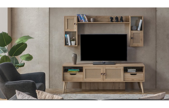 Hazeran Ahşap Ayaklı Tv Ünitesi