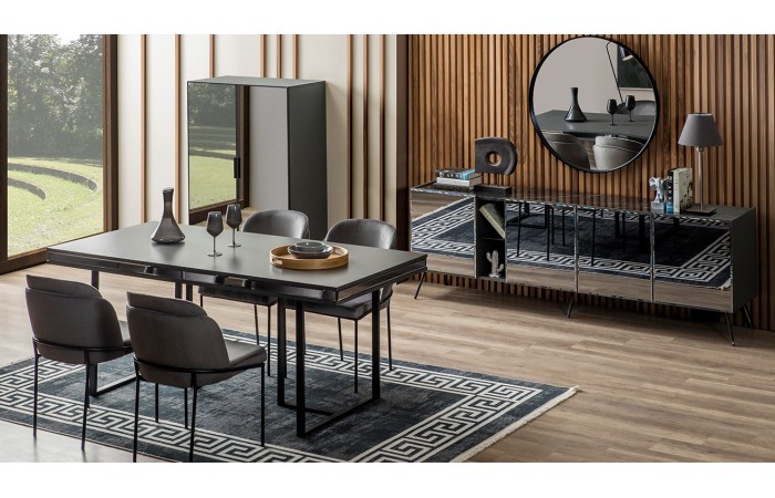 Bronze Antrasit Modern Yemek Odası Takımı