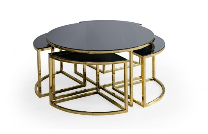 Lyon Gold Metal Ayaklı Orta Sehpa