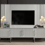 Pırlanta Gümüş Metal Ayaklı Tv Ünitesi