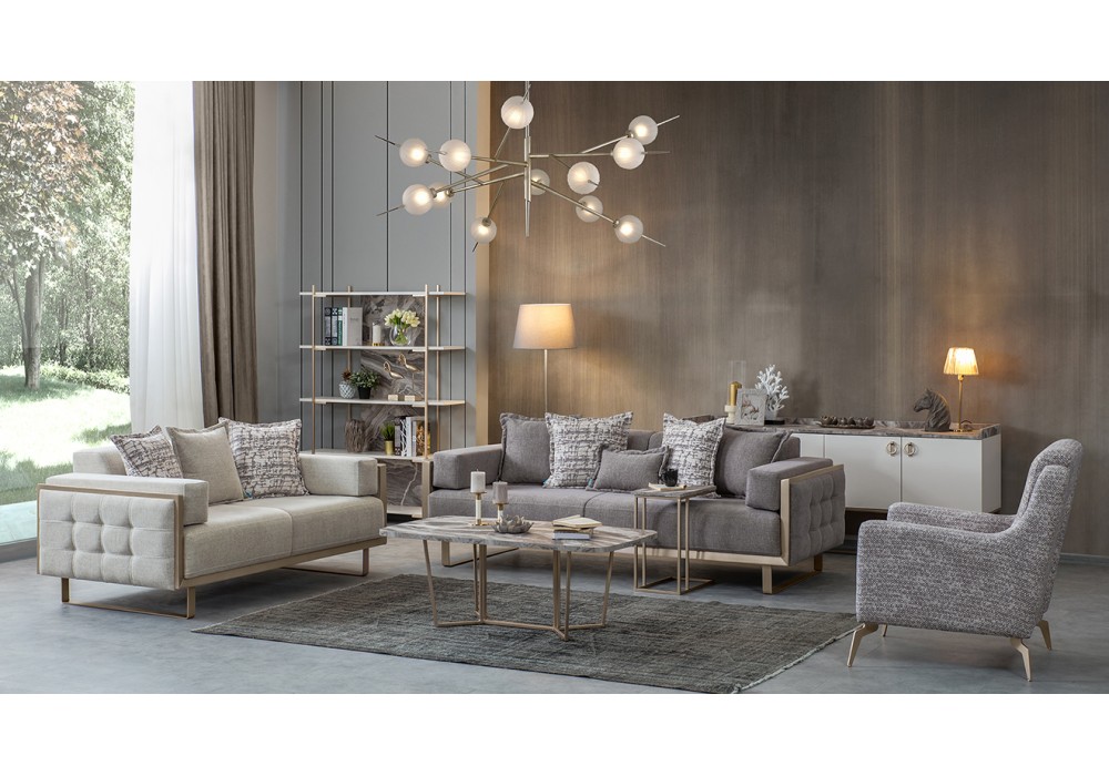 Loft Gold Metal Ayaklı Koltuk Takımı