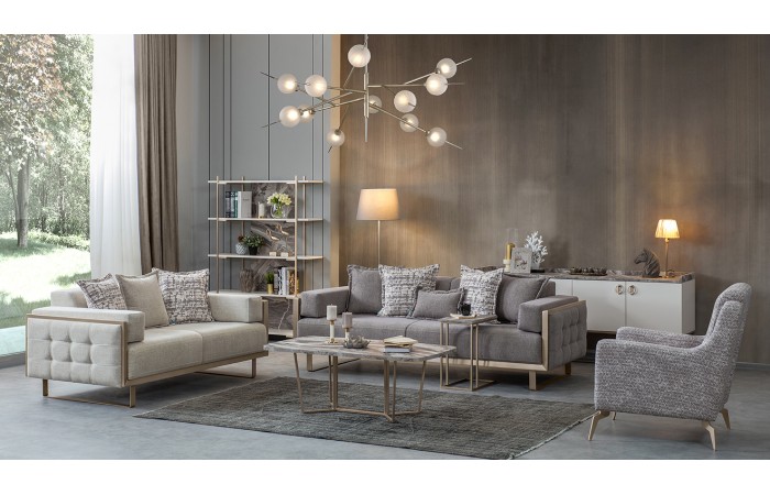 Loft Gold Metal Ayaklı Koltuk Takımı
