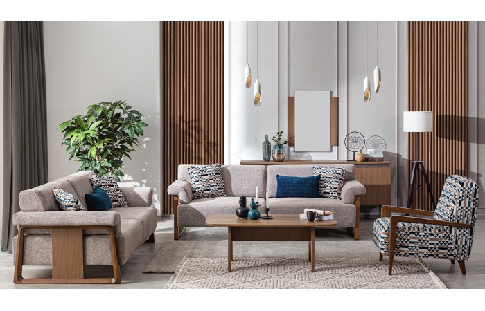 Wood Yataklı Modern Koltuk Takımı