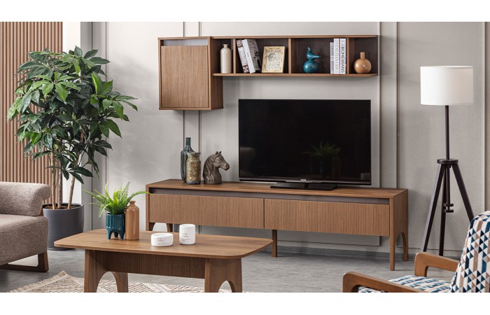 Wood Ceviz Modern Tv Ünitesi