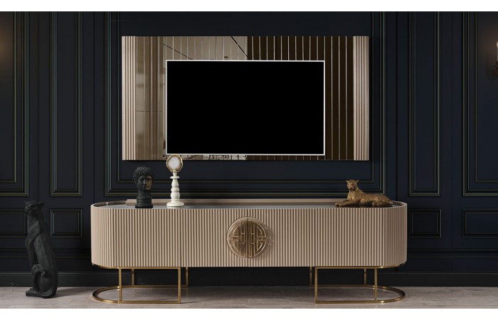 Gucci Gold Metal Ayaklı Tv Ünitesi