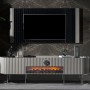 Gucci Duman Grisi Şömineli Tv Ünitesi Gucci Duman Grisi Şömineli Tv Ünitesi