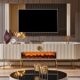 Gucci Ekru Gold Şömineli Tv Ünitesi Gucci Ekru Gold Şömineli Tv Ünitesi