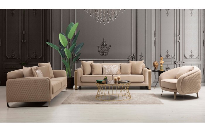 Bottega Gold Metal Ayaklı Koltuk Takımı