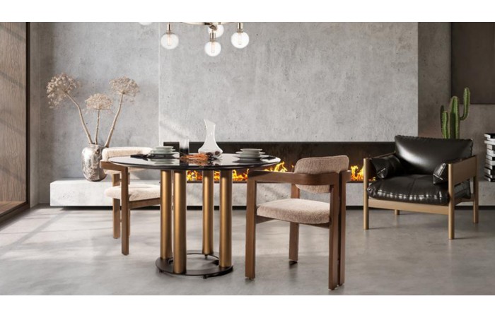 Dolce Mermer Kafe Masası Takımı