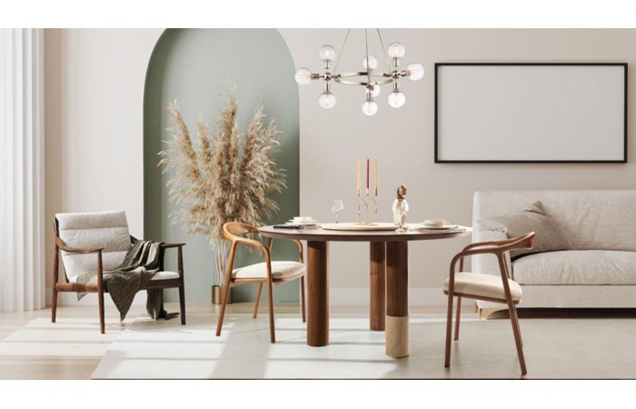 Glamour Ceviz Yemek Masası Takımı