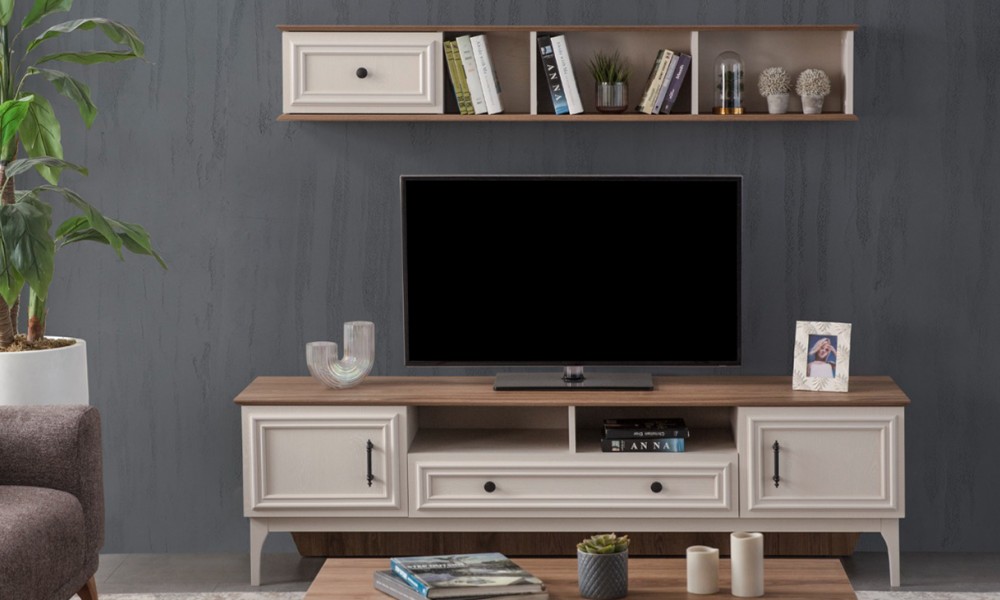Malta Ahşap Ayaklı Tv Ünitesi
