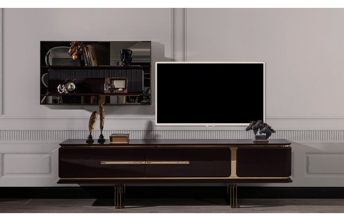 Bergama Mürdüm Metal Ayaklı TV Ünitesi