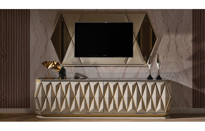 Diamond Krem Luxury Tv Ünitesi