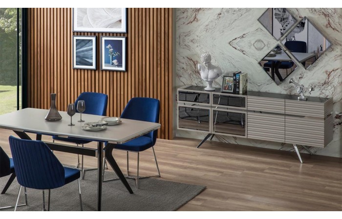 Parma Metal Ayaklı Yemek Odası Takımı