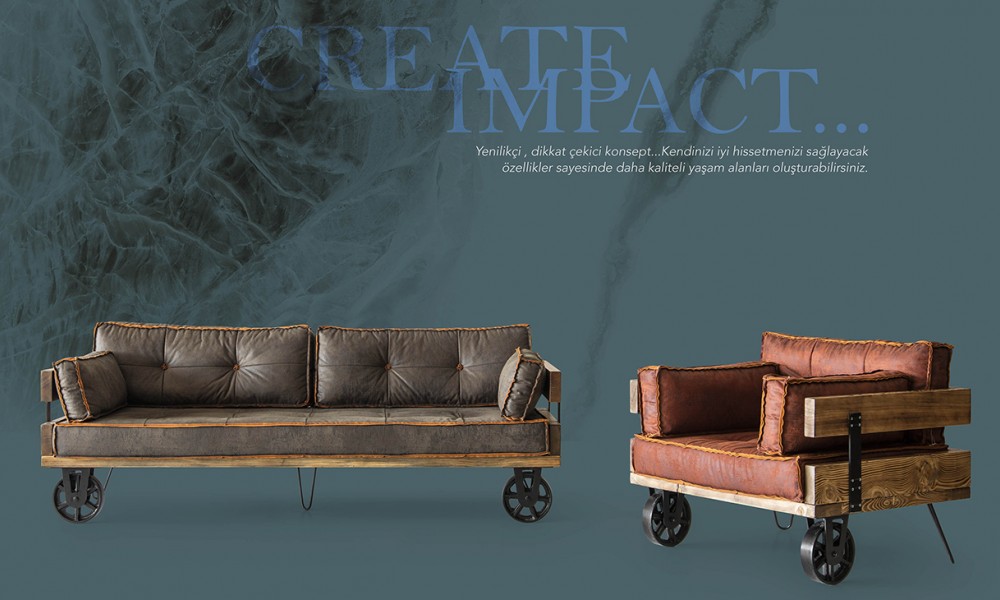 Loft Vintage Koltuk Takımı Loft Vintage Koltuk Takımı