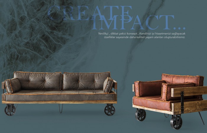 Loft Vintage Koltuk Takımı