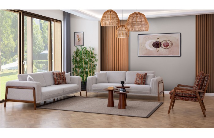 Mia Modern Ahşap Ayaklı Koltuk Takımı