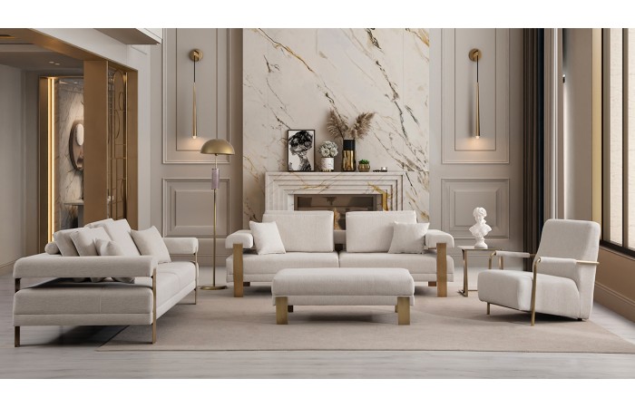 Deep Living Antik Metal Ayaklı Koltuk Takımı