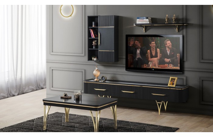 Gemma Antrasit Metal Ayaklı TV Ünitesi
