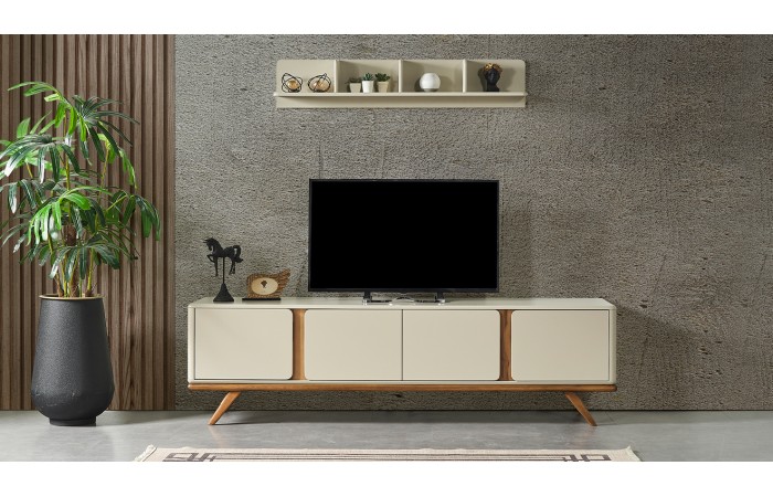 Prada Ceviz Ahşap Ayaklı Tv Ünitesi