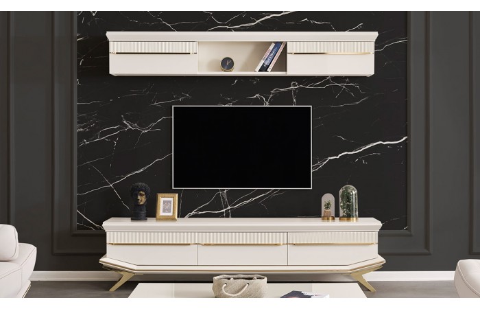 Angel Gold Metal Ayaklı Tv Ünitesi