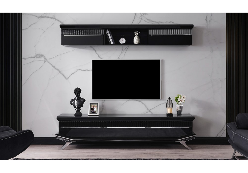 Masarati Gümüş Metal Ayaklı TV Ünitesi