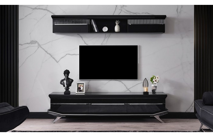 Masarati Gümüş Metal Ayaklı TV Ünitesi