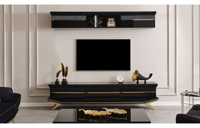 Masarati Gold Metal Ayaklı Tv Ünitesi