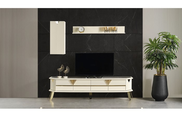 City Gold Metal Ayaklı Tv Ünitesi
