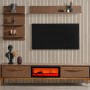 Hayal Ahşap Ayaklı Şömineli Tv Ünitesi