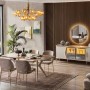 Royal Gold Metal Ayaklı Yemek Odası Takımı Yemek Odası Royal Gold Metal Ayaklı Yemek Odası Takımı Yemek Odası